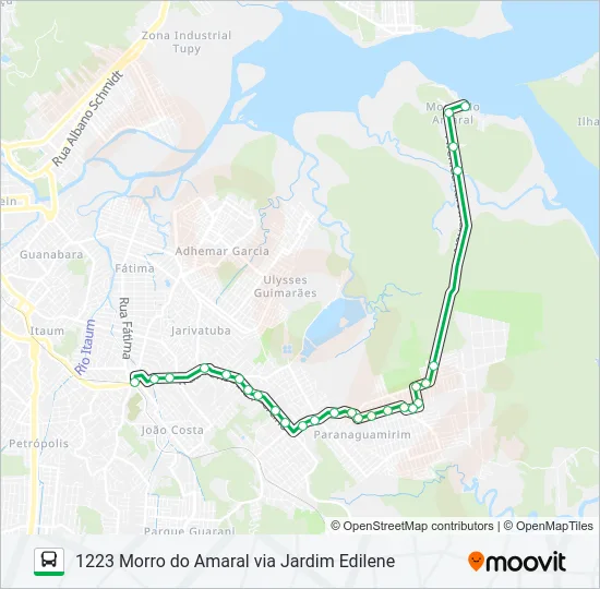 1223 MORRO DO AMARAL VIA JARDIM EDILENE  Line Map