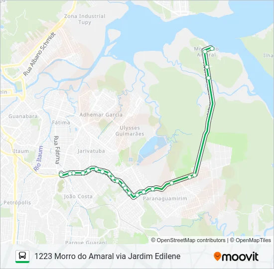 1223 MORRO DO AMARAL VIA JARDIM EDILENE  Line Map