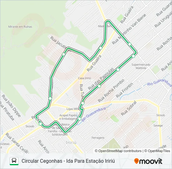 0228 CIRCULAR CEGONHAS  Line Map