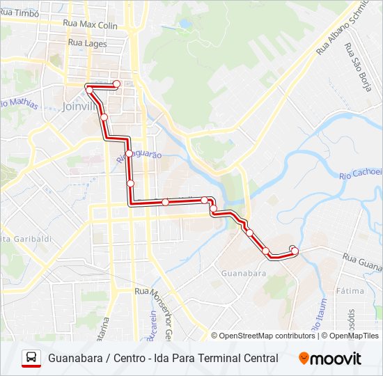 Mapa de 0600 GUANABARA / CENTRO de autobús