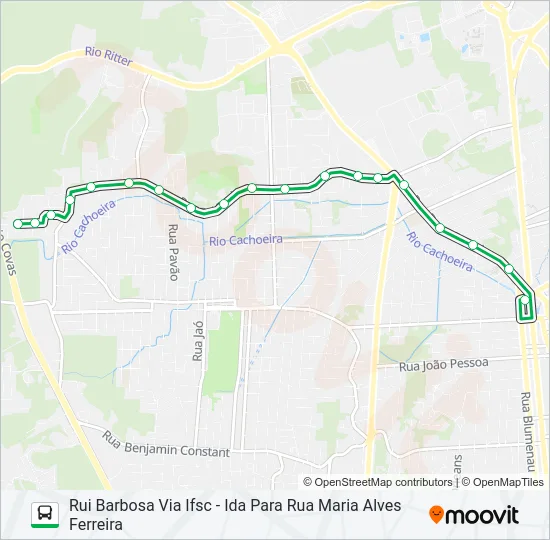 0210 RUI BARBOSA VIA IFSC  Line Map