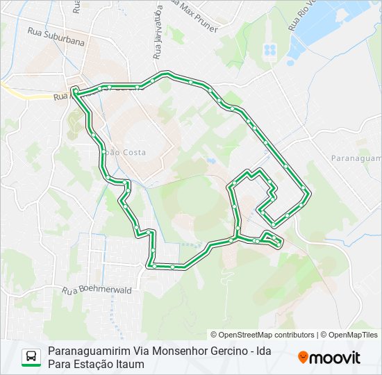 Mapa de 1230 PARANAGUAMIRIM VIA MONSENHOR GERCINO de autobús