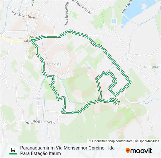 1230 PARANAGUAMIRIM VIA MONSENHOR GERCINO  Line Map