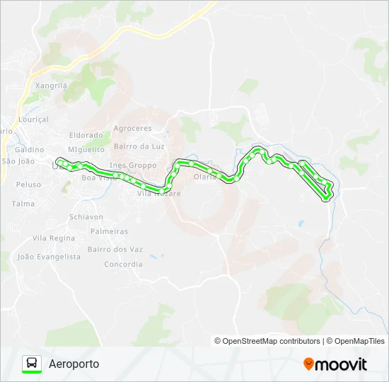 LINHA-02 AEROPORTO | CENTRO Bus Line Map
