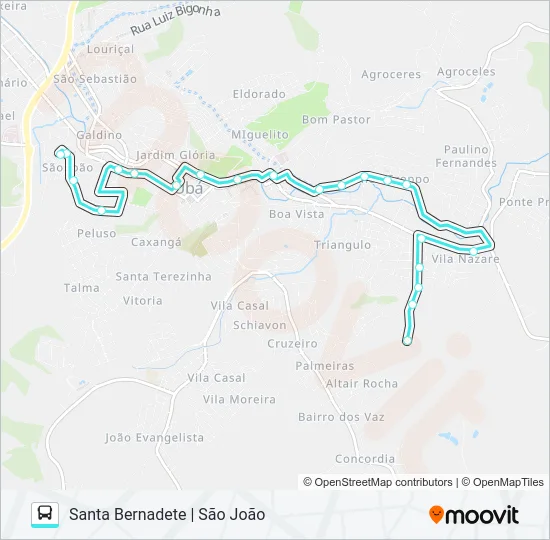 LINHA-06 SANTA BERNADETE | SÃO JOÃO Bus Line Map