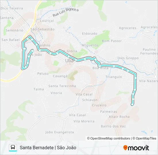 LINHA-06 SANTA BERNADETE | SÃO JOÃO Bus Line Map