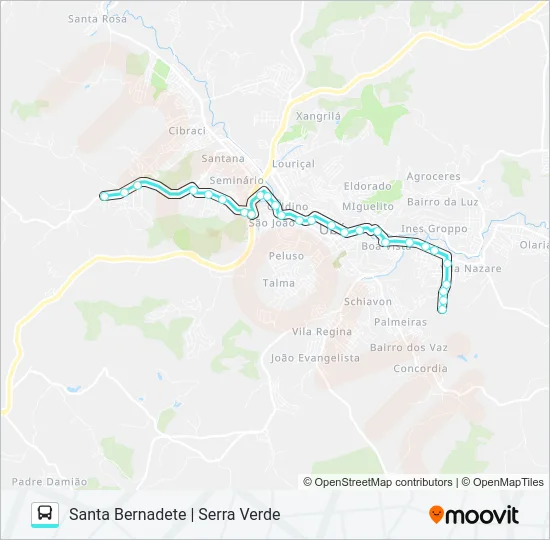 LINHA-07 SANTA BERNADETE | SERRA VERDE Bus Line Map