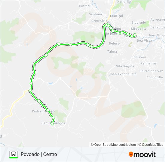 LINHA-11 POVOADO | CENTRO bus Line Map