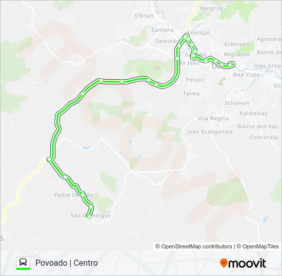 LINHA-11 POVOADO | CENTRO Bus Line Map