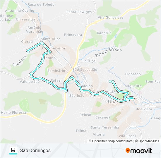 Mapa da linha -05 SÃO DOMINGOS | CHIQUITO GAZOLA de ônibus