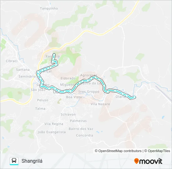 LINHA-08 SHANGRILÁ | MANGUEIRA RURAL Bus Line Map