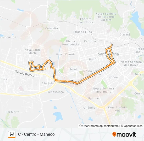 156 PRADO Bus Line Map