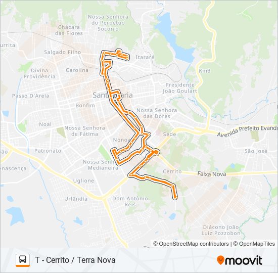 Mapa de 221 NONOAI de autobús