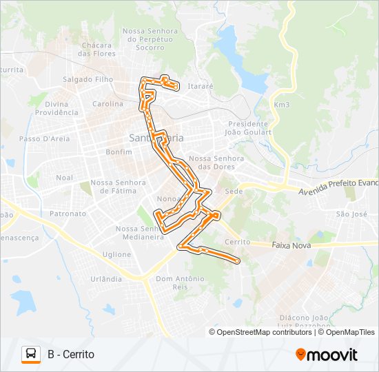 Mapa de 221 NONOAI de autobús