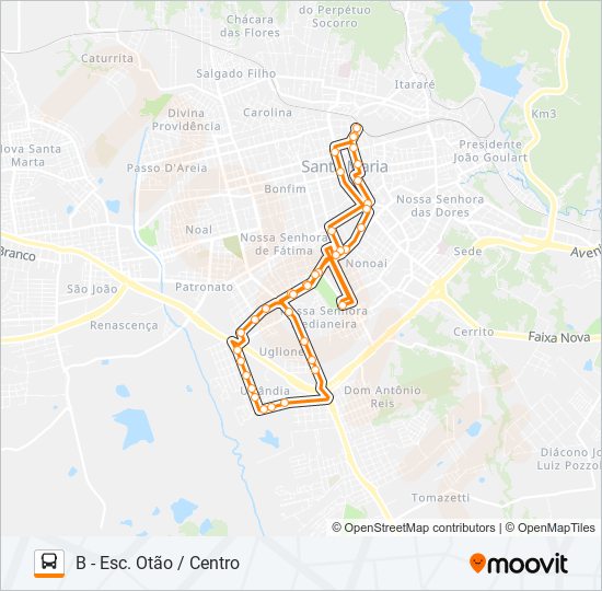 Mapa da linha 591 SANTOS de ônibus