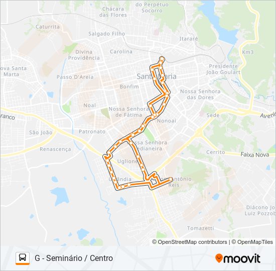 Mapa de 591 SANTOS de autobús