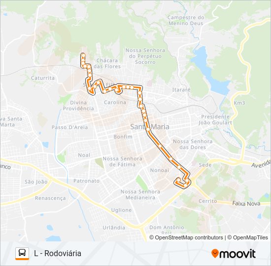 Mapa da linha 140 VITÓRIA de ônibus