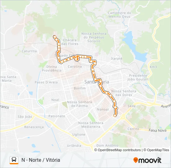 140 VITÓRIA Bus Line Map