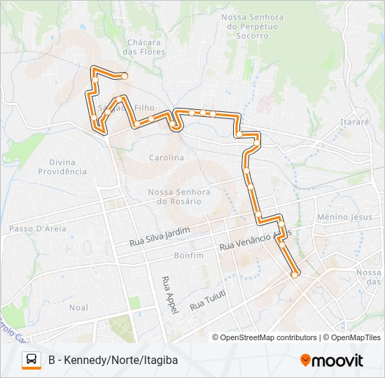 Mapa da linha 140 VITÓRIA de ônibus