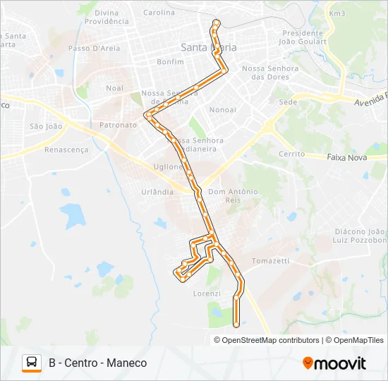 180 MINUANO Bus Line Map