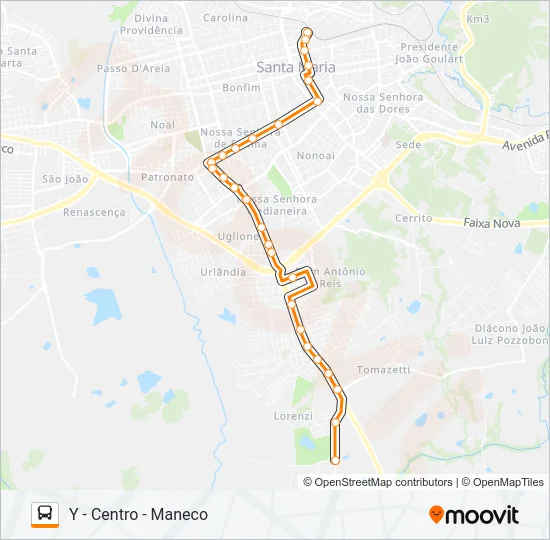 180 MINUANO Bus Line Map