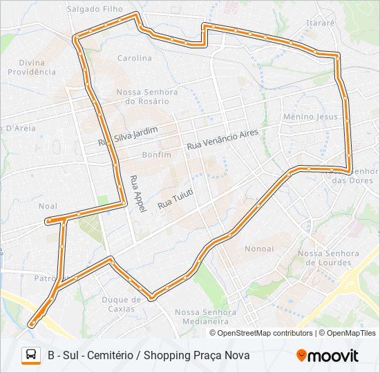 Mapa de 355 CIRCULAR de autobús