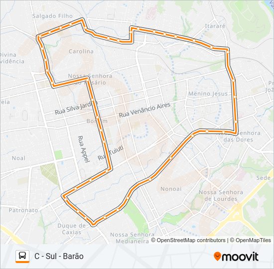 355 CIRCULAR Bus Line Map