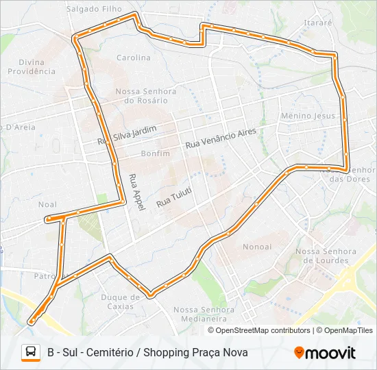 355 CIRCULAR Bus Line Map