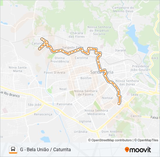 143 CATURRITA bus Line Map