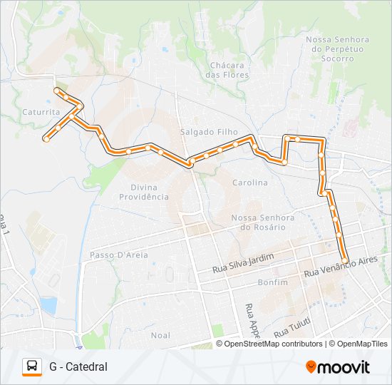 143 CATURRITA bus Line Map