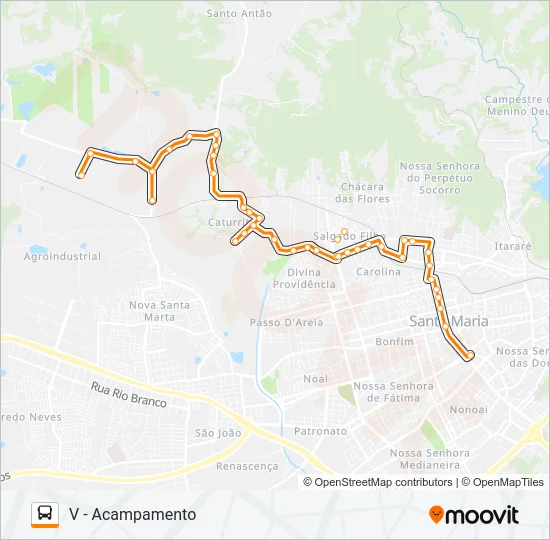 143 CATURRITA Bus Line Map