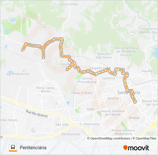 143 CATURRITA Bus Line Map