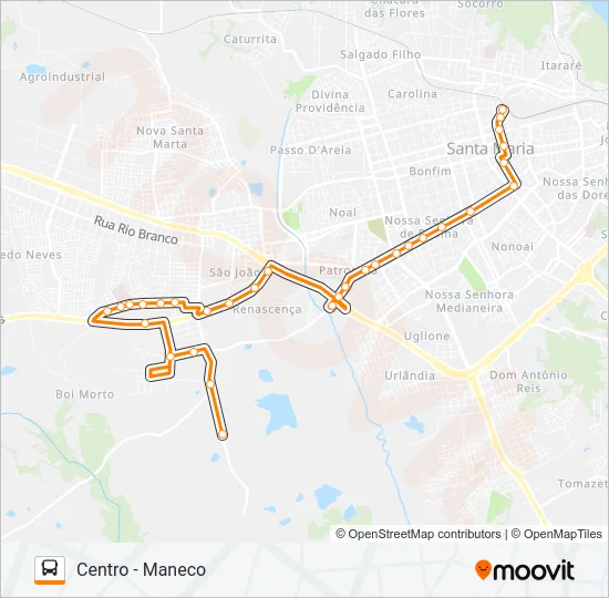 168 BOI MORTO Bus Line Map
