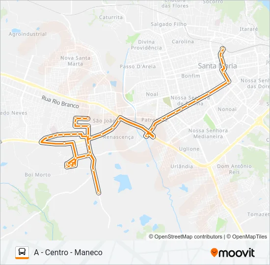 168 BOI MORTO Bus Line Map
