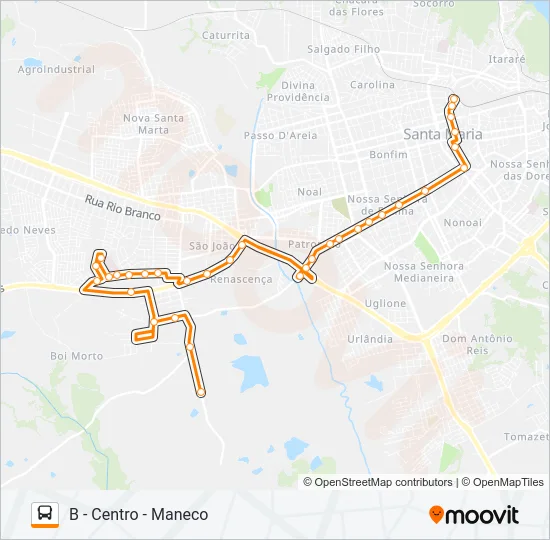 168 BOI MORTO Bus Line Map