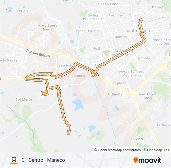 168 BOI MORTO Bus Line Map