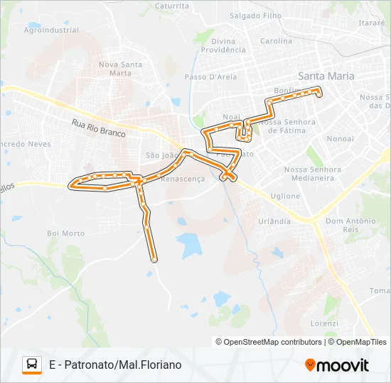 168 BOI MORTO Bus Line Map