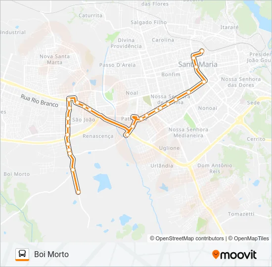 168 BOI MORTO Bus Line Map
