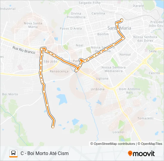 168 BOI MORTO Bus Line Map
