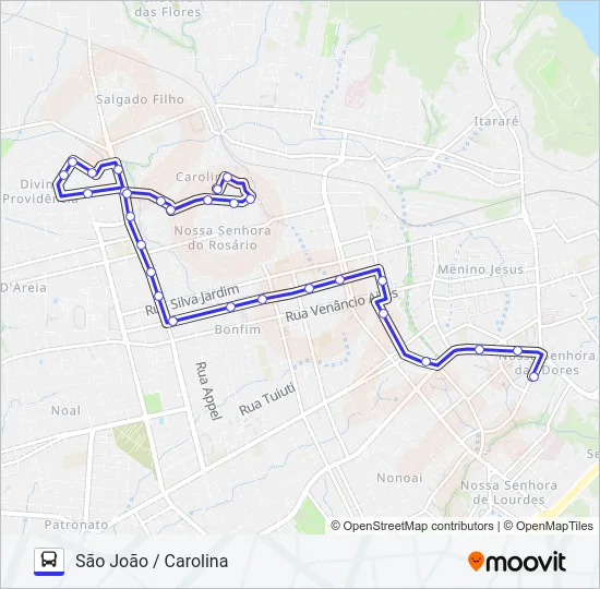 S241 CAROLINA Bus Line Map