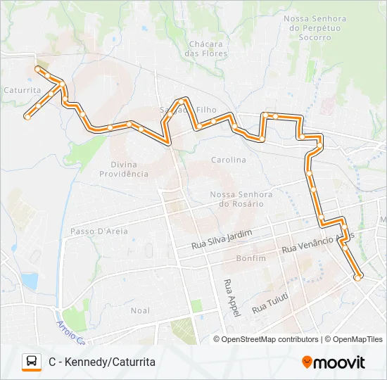 145 BELA UNIÃO Bus Line Map