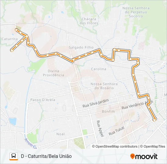 145 BELA UNIÃO Bus Line Map