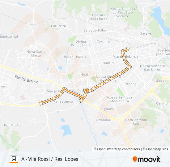 Mapa de 159 VILA ROSSI de autobús