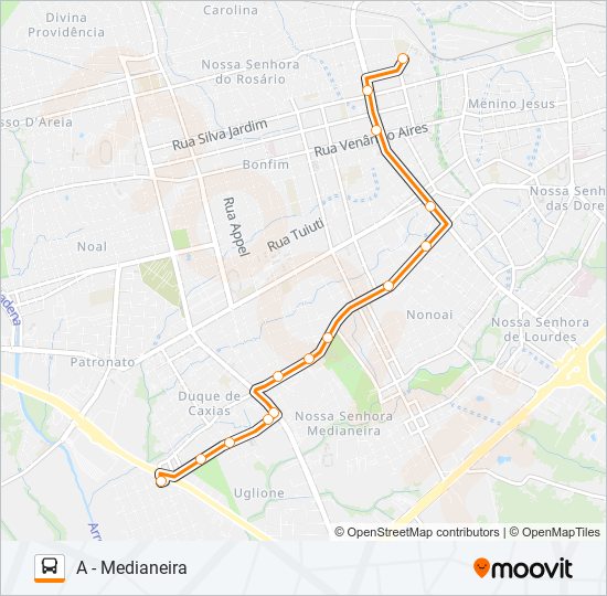 551 MEDIANEIRA bus Line Map