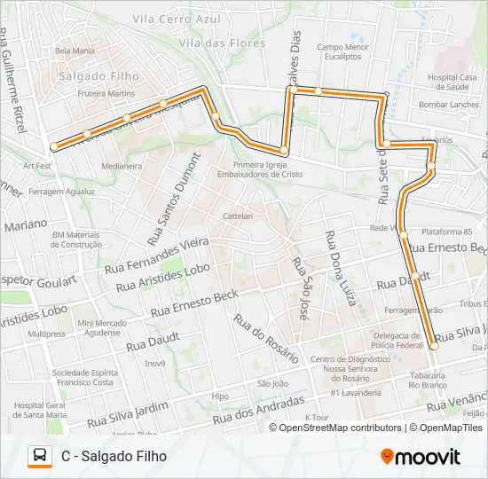 144 SALGADO FILHO Bus Line Map