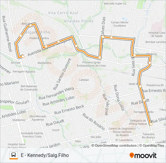 144 SALGADO FILHO Bus Line Map