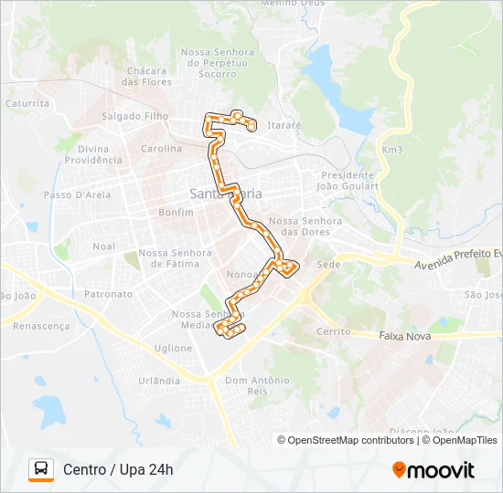 222 CASA DE SAÚDE Bus Line Map