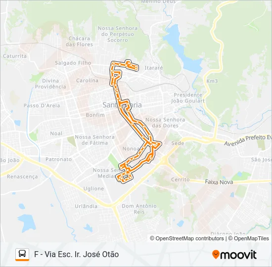 222 CASA DE SAÚDE Bus Line Map