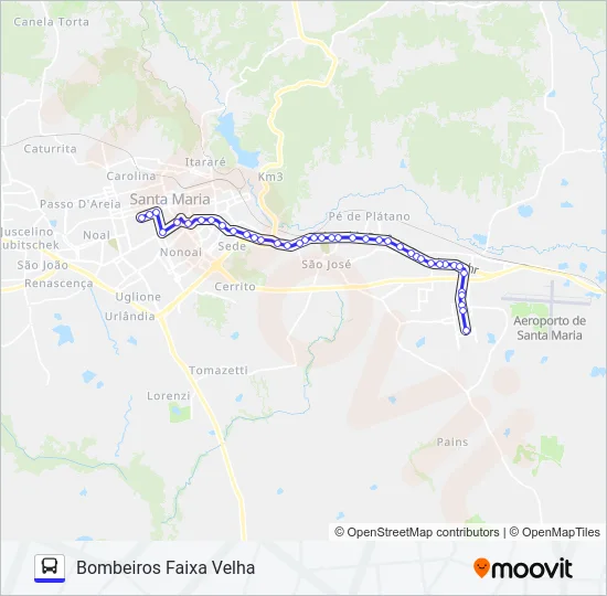 S196 UNIVERSIDADE Bus Line Map