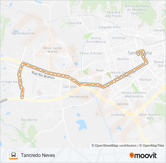 160 TANCREDO NEVES bus Line Map